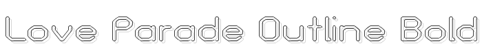 Love Parade outline Bold font